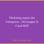Marketing auprès des Entreprises : Développer le Canal B2B