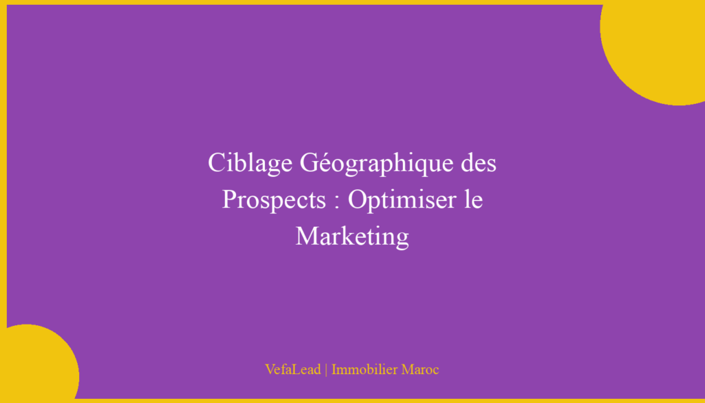 Ciblage Géographique des Prospects : Optimiser le Marketing